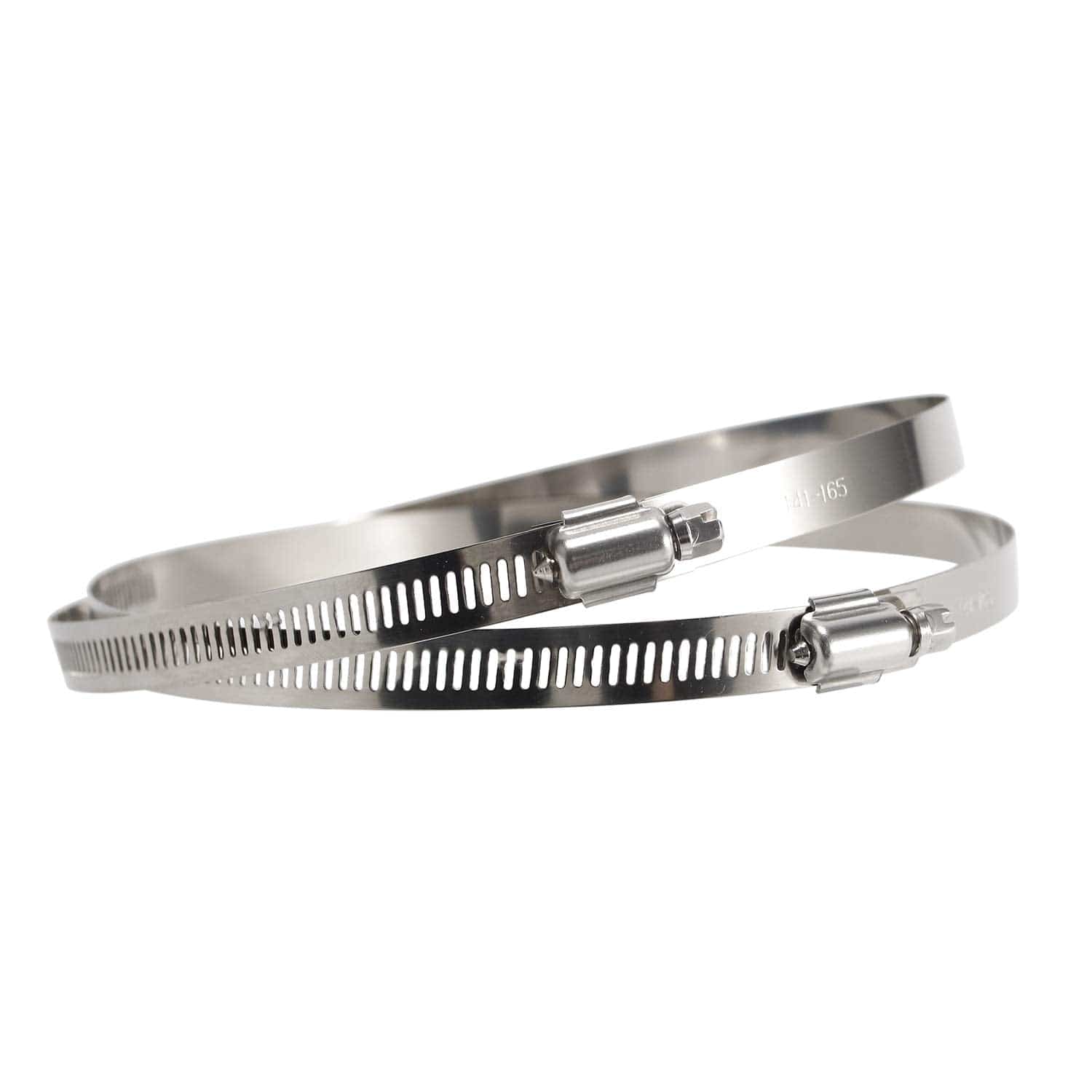 1 Pair Stainless Steel Duct Clamps with Adjustable Worm Drive
