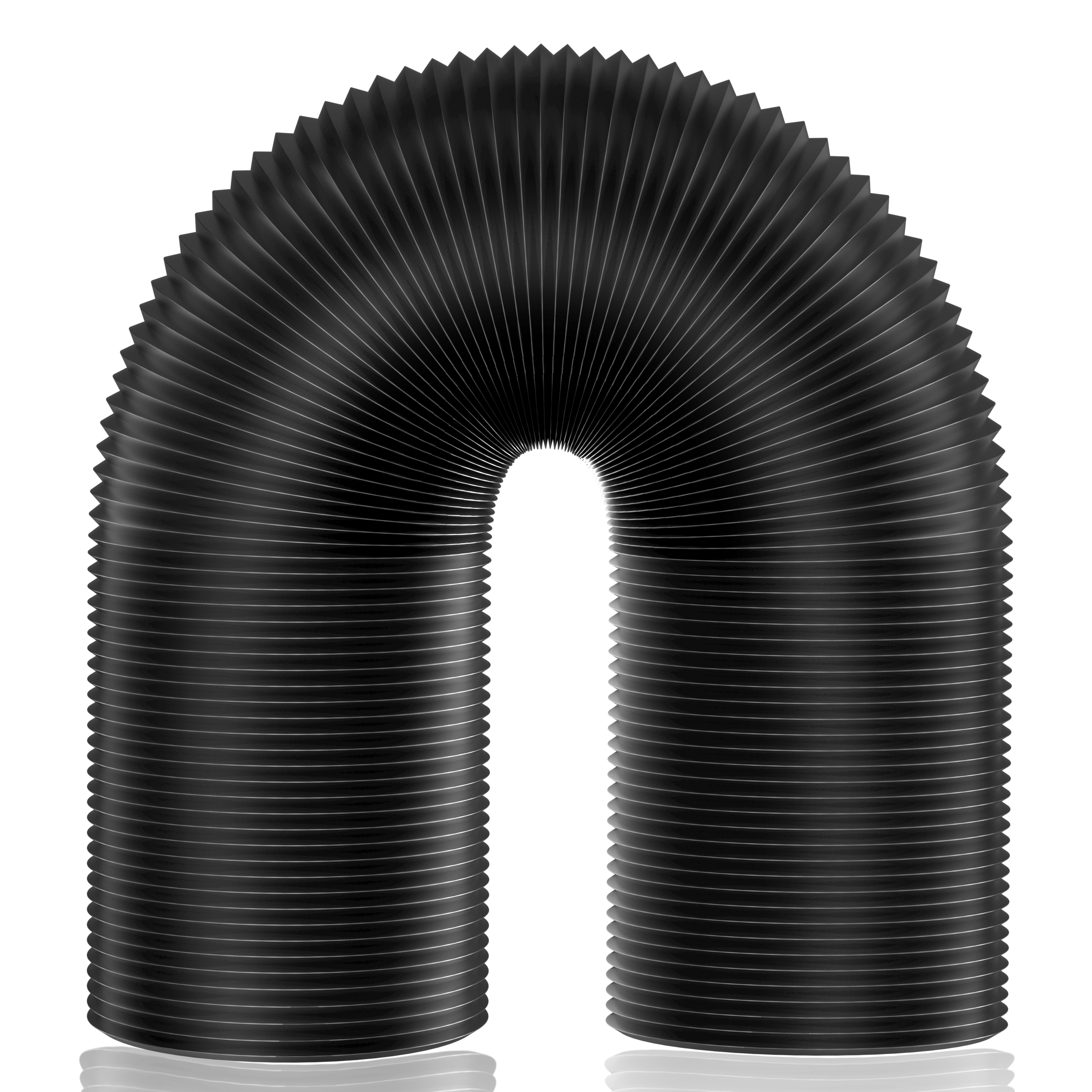 Black Heavy-Duty Four-Layer Protection Dryer Vent Hose for Heating Cooling Ventilation and Exhaust