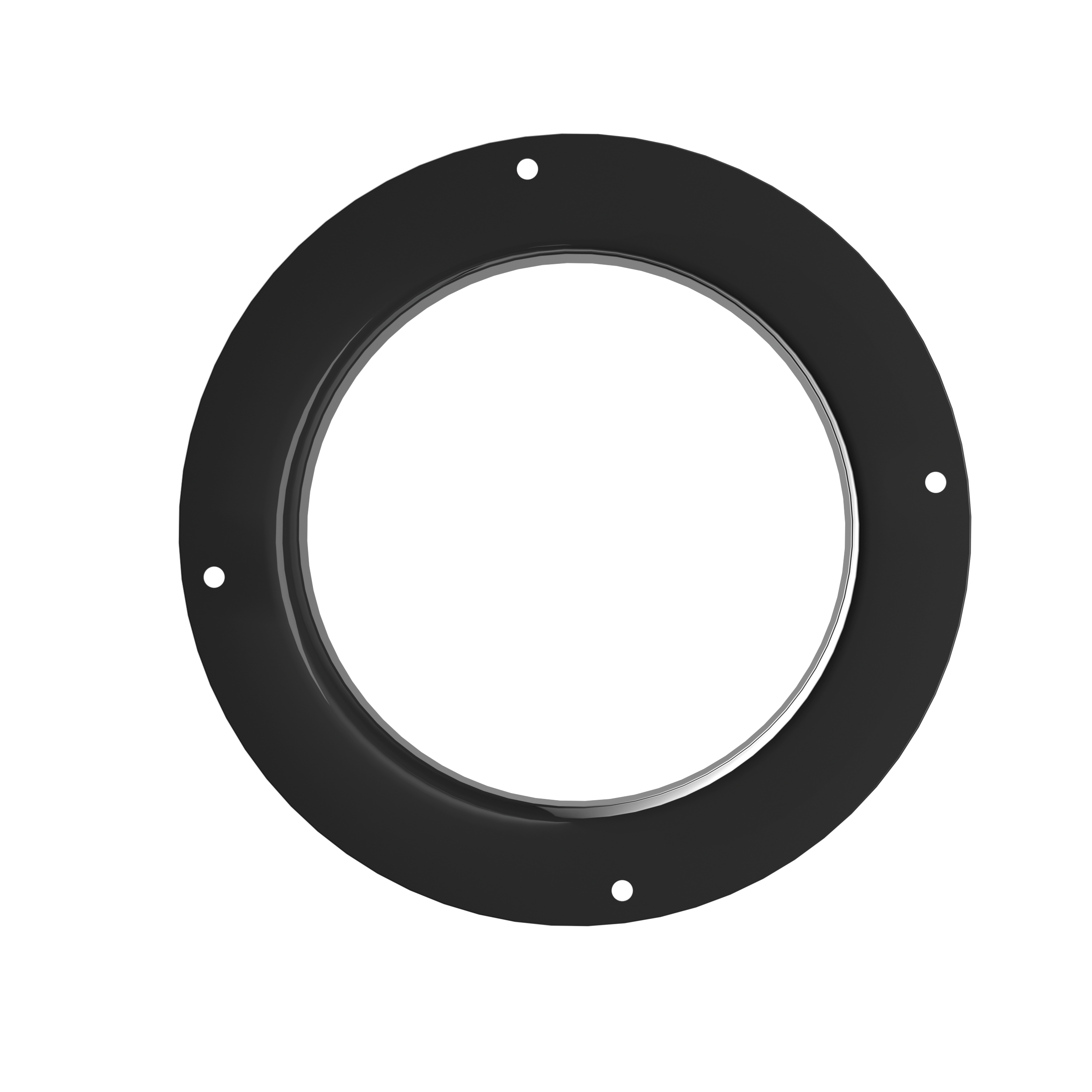 Black Plastic Duct Connector Straight Pipe Flange