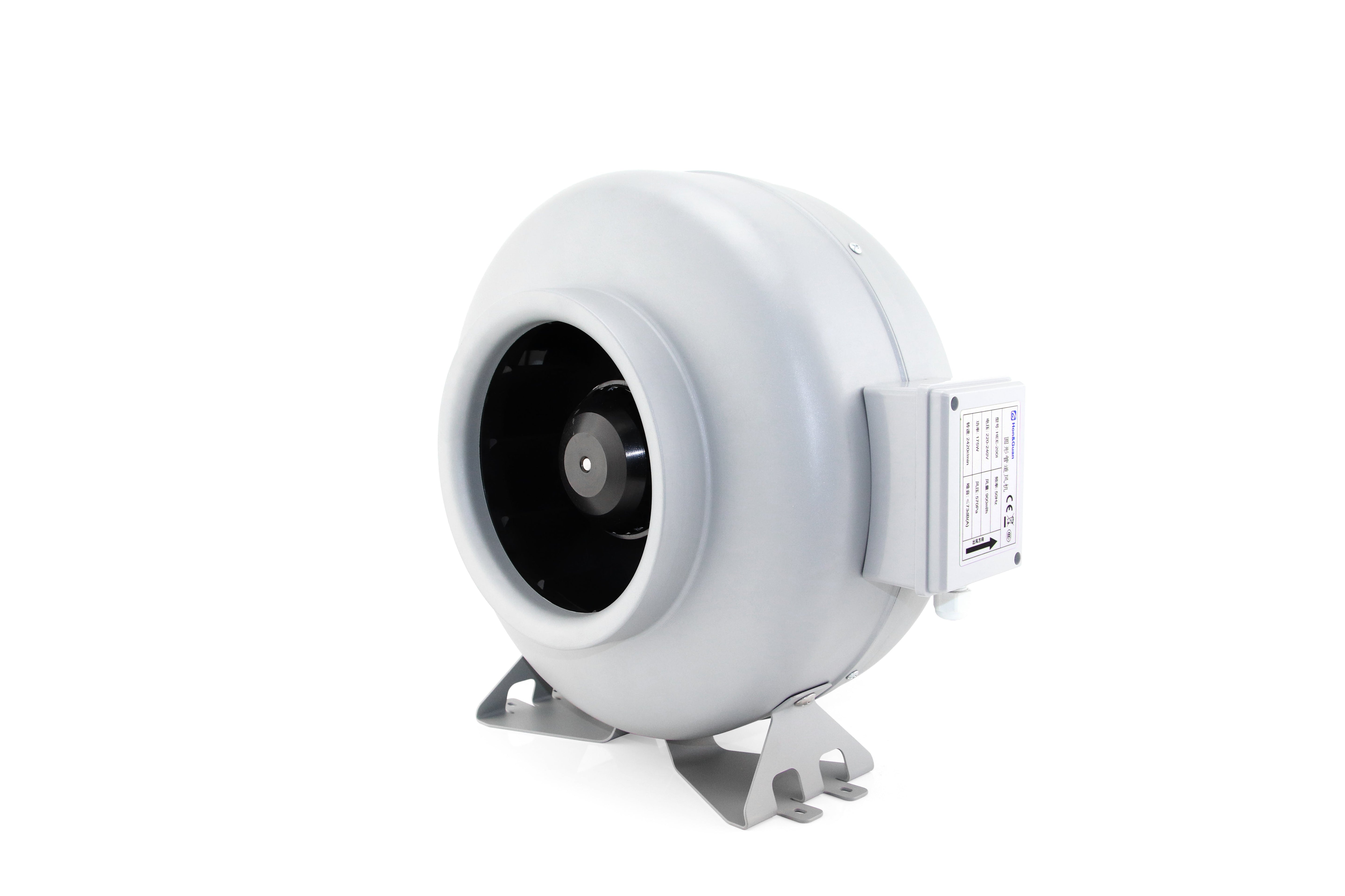 HEE-200I 8 Inch 556 CFM Metal Circular Centrifugal Duct Fan