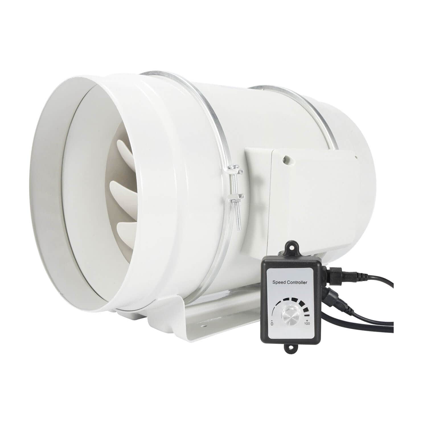 8 Inch Inline Duct Fan with Variable Speed Controller